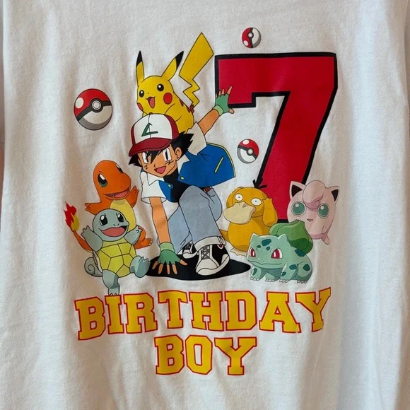 Birthday Boy Pokémon 7th Birthday T-Shirt - Picture 5 of 6
